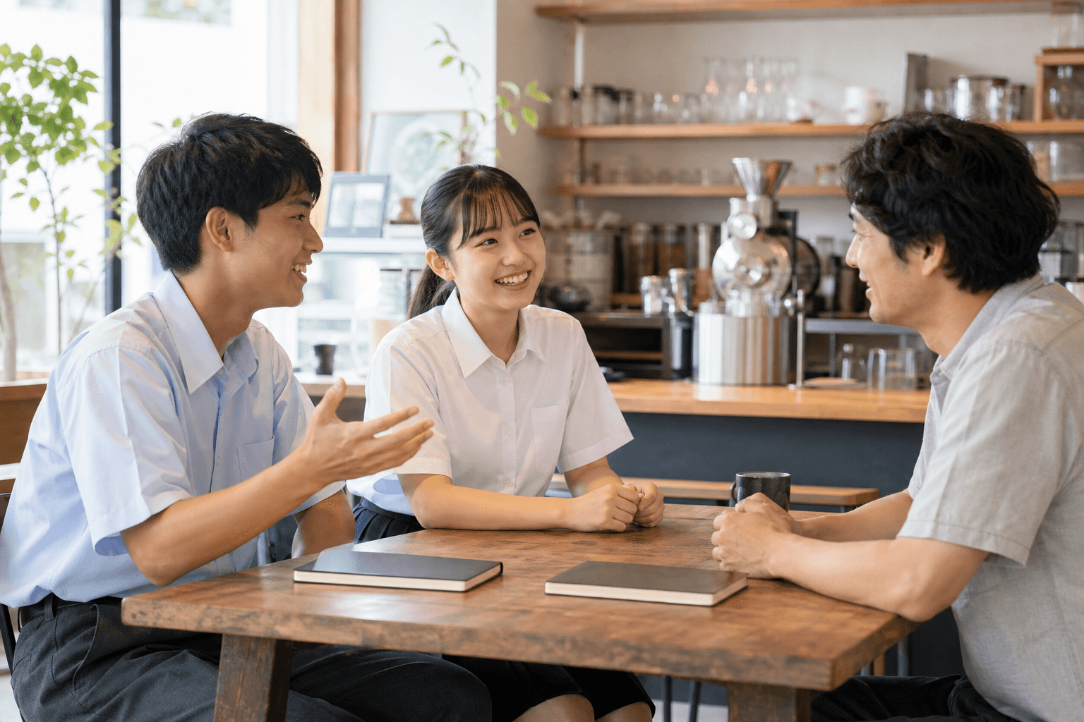 高校生と地域企業の交流イメージ