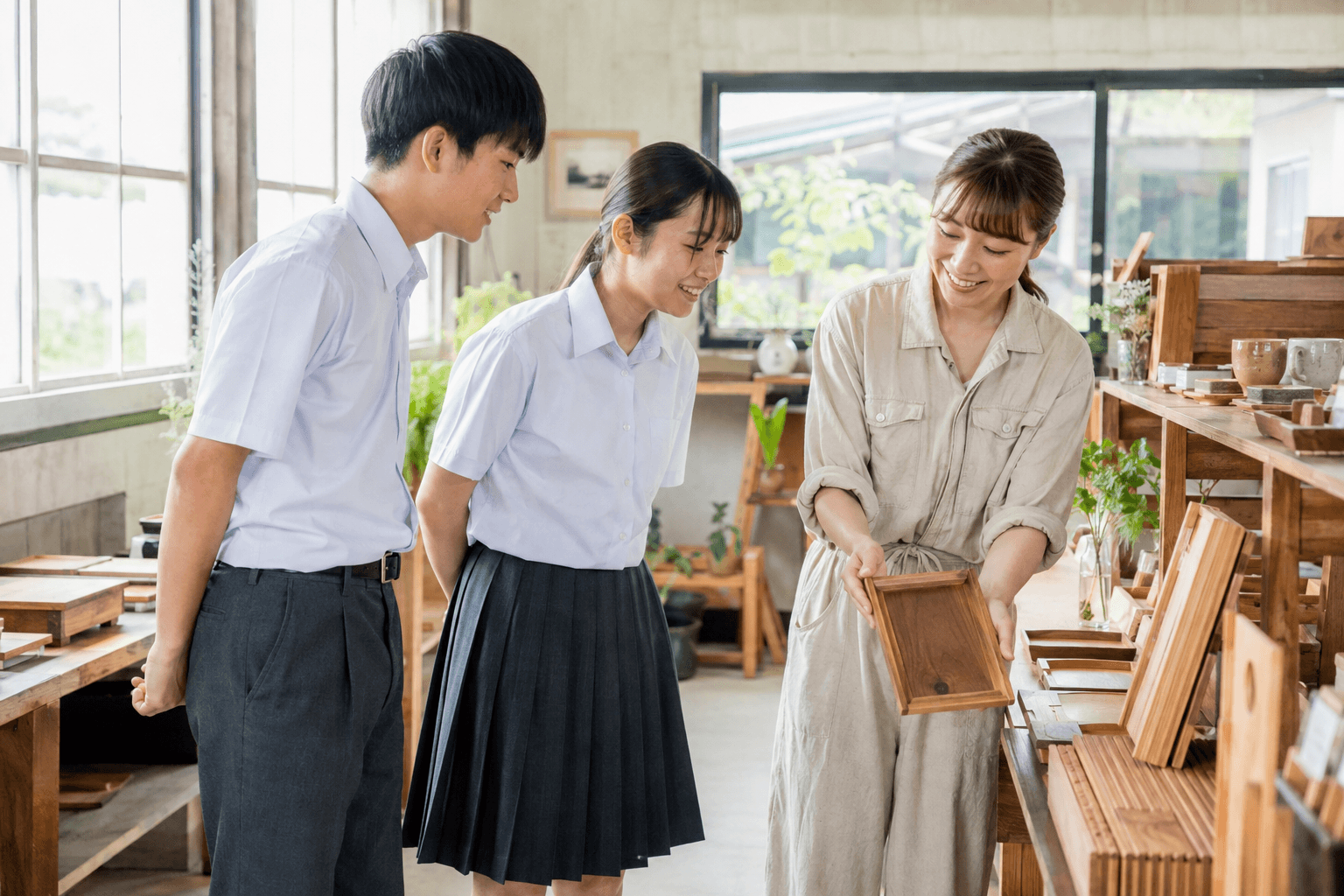 高校生と地域企業の交流イメージ