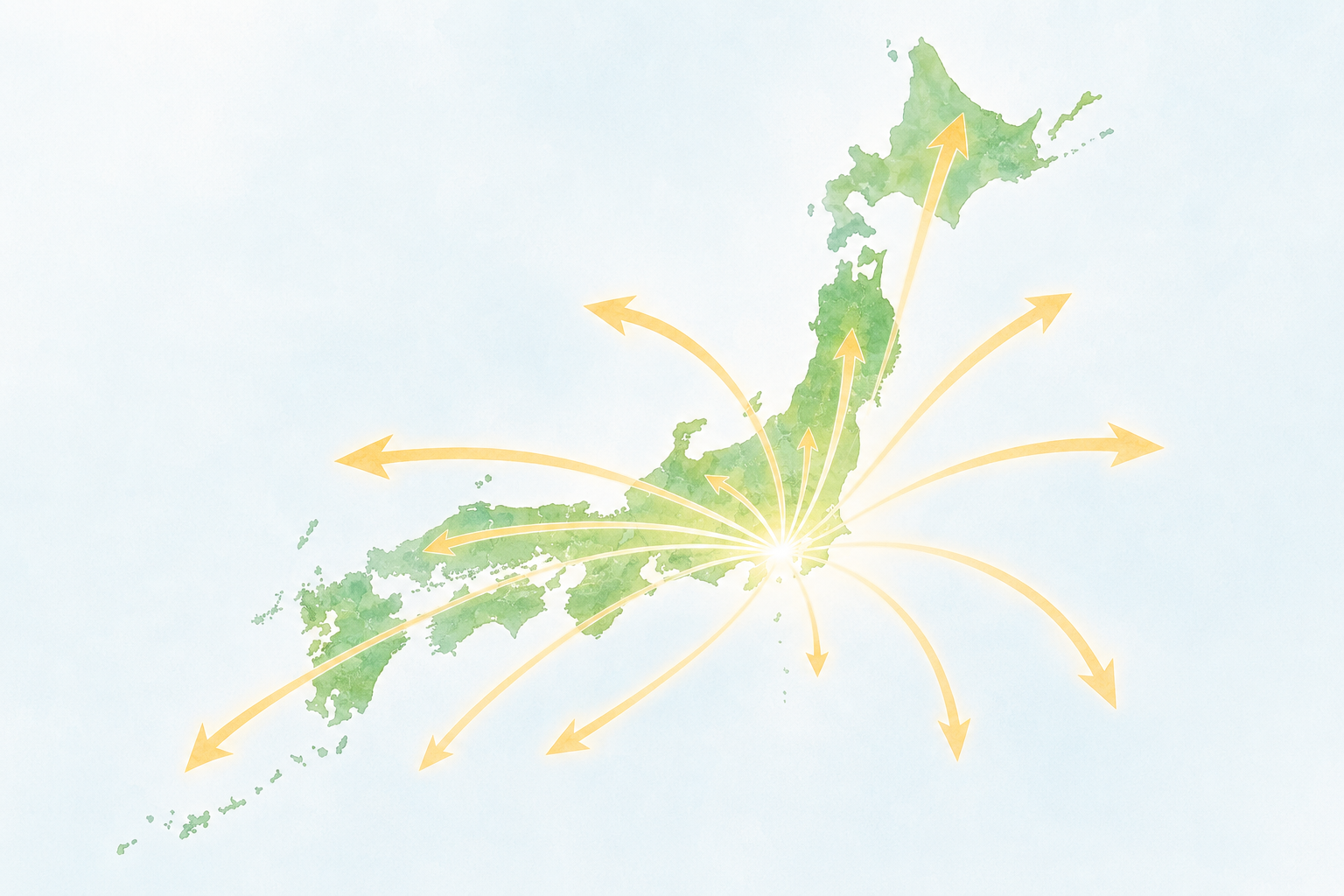 順次公開エリアの広がりを示す日本地図